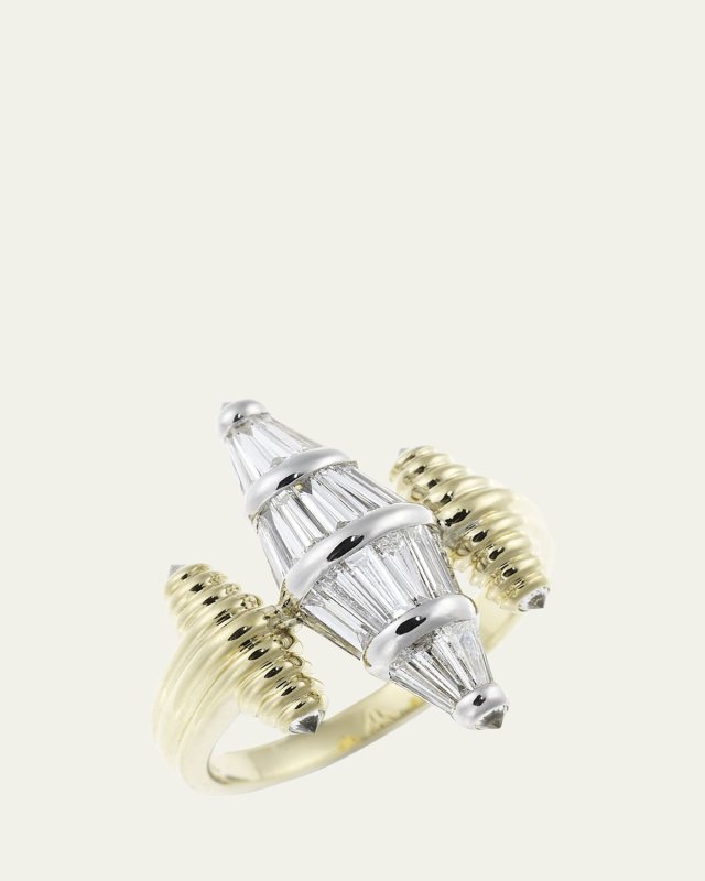 Spectrum Ring with Diamonds in 18K Yellow Gold